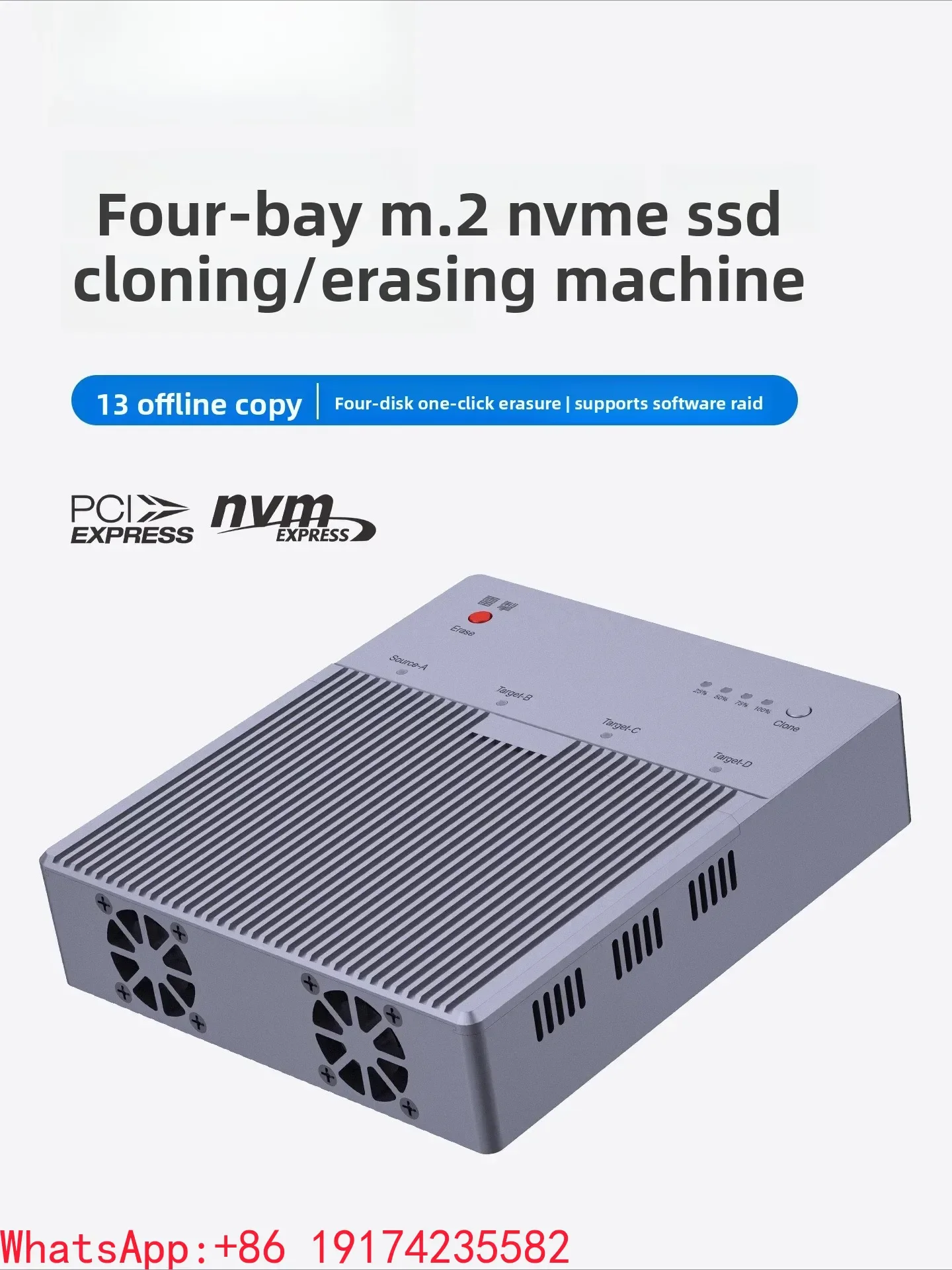 USB4 four bay M.2 hard drive box, copying machine, disk array, USB4 compatible with Thunderbolt 5/4/3