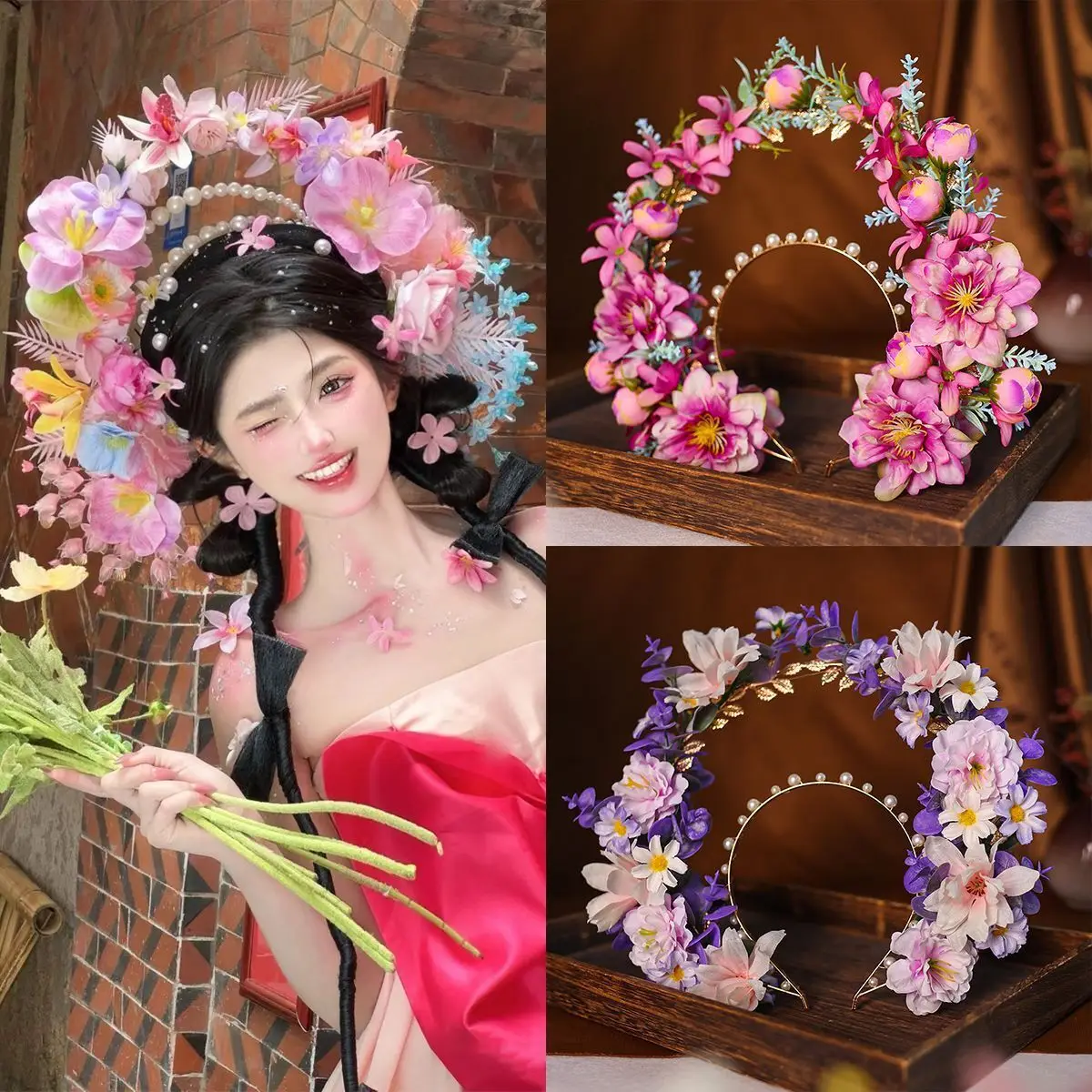 

Internet celebrity non-traditional niche hairpin flower Fujian Quanzhou photo headdress Hanfu ancient style accessories flower