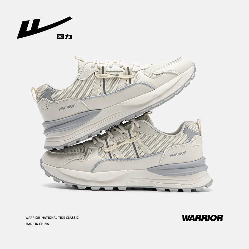 Warrior sneakers fashionable and trendy shoes thick soles versatile casual and breathable running shoes Lightweight