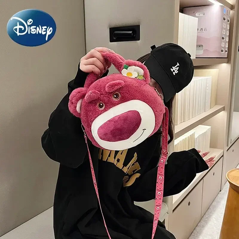 

Disney Lotso Shoulder Bag for Women Cute Cartoon Crossbody Bag Kawaii Portable Lightweight with Zipper