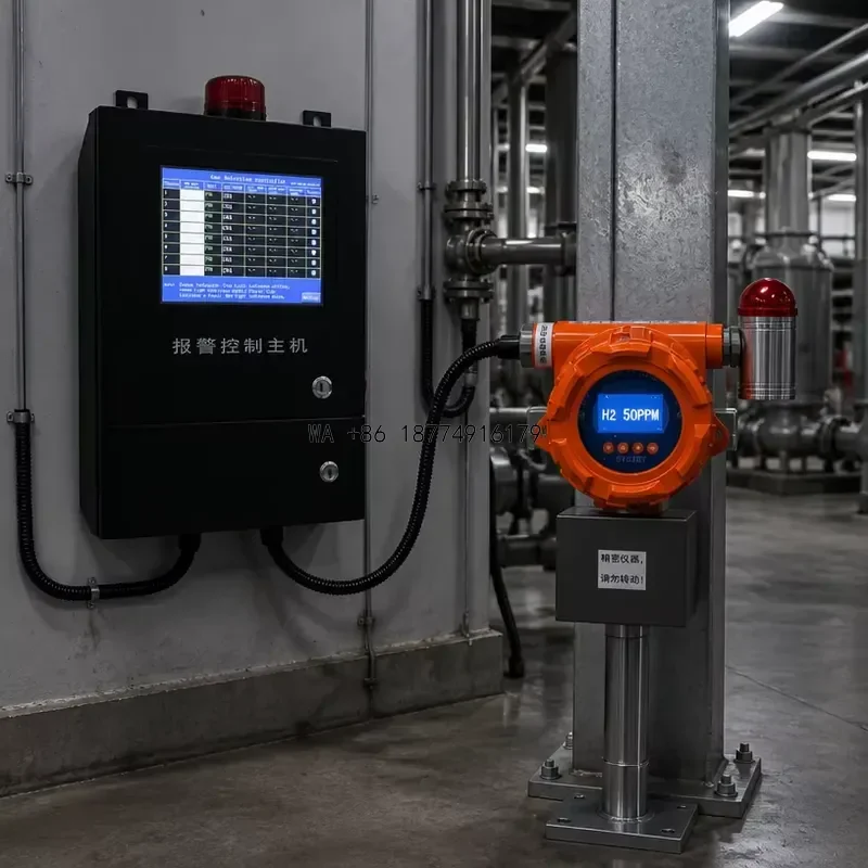wmwmnu OC-F08 Fixed Industrial Carbon Monoxide CO Analyzer,4-20mA RS485 Output Explosion-proof Wall Mounted CO Gas Detector