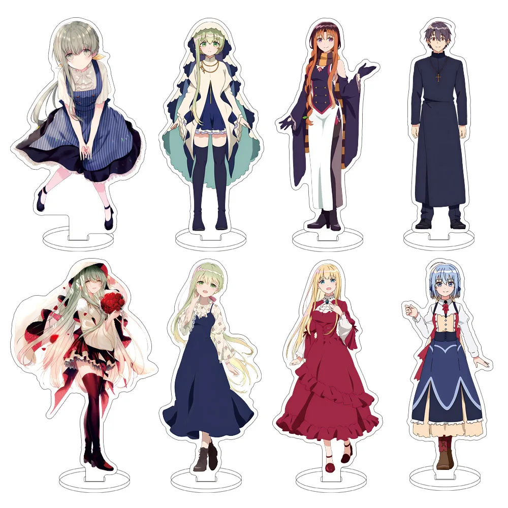 

Anime The White Holy Woman And The Black Priest Acrylic Stand Model Cosplay Characters Ornament Accessories Collection Gifts