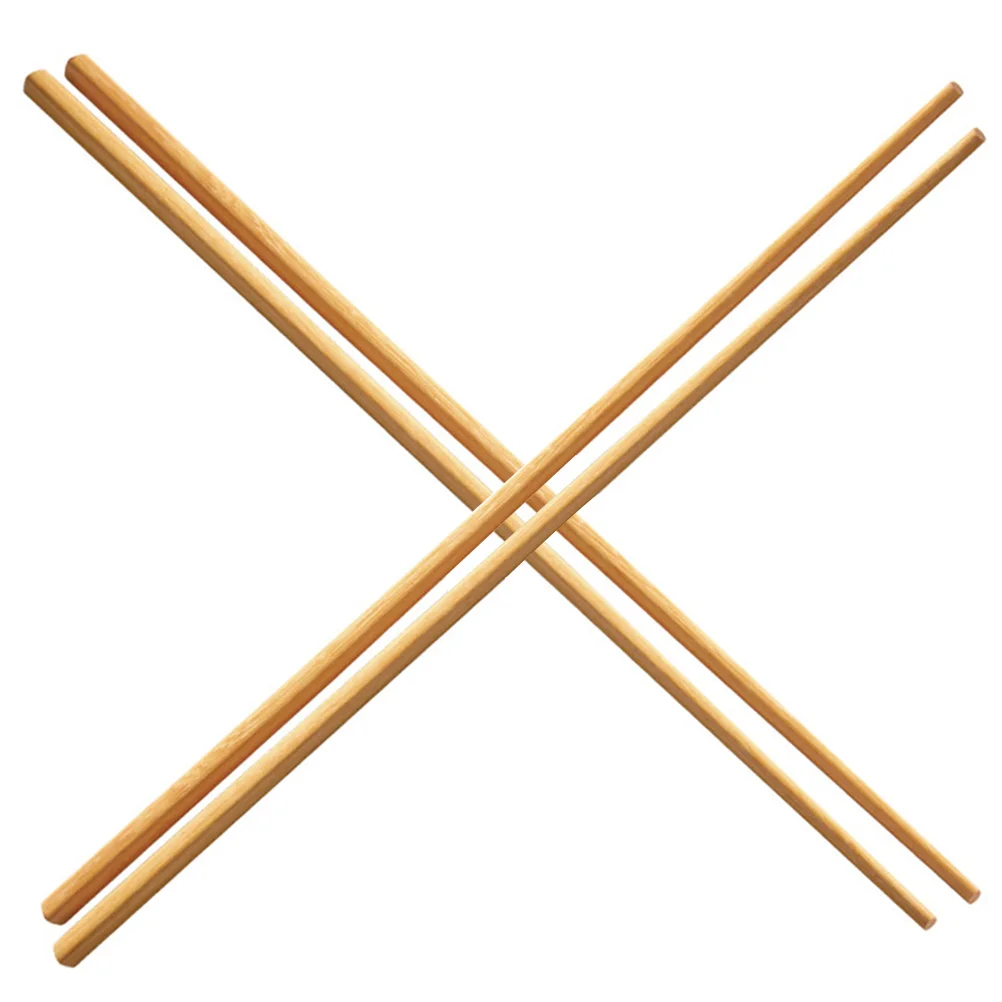 

2Pairs Chinese Long Chopsticks Extra Length Cooking Chopsticks for Hot Pot Frying Noodles Beef Reusable Wooden Kitchen Tools