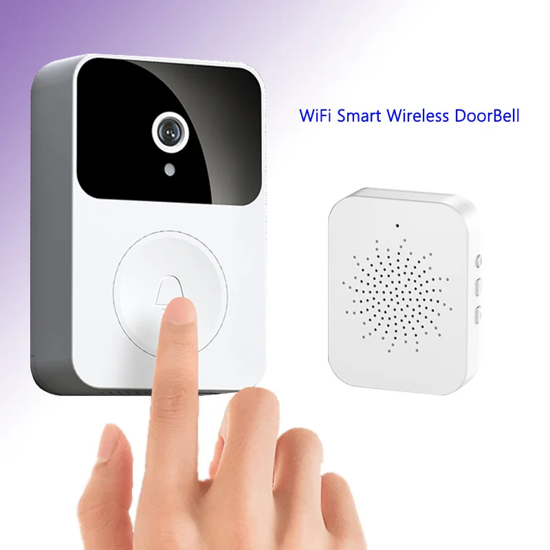 

X9 Intelligent Wireless Visual Doorbell HD Night Vision Capture Remote Monitoring Video Intercom Rechargeable Built-in Battery