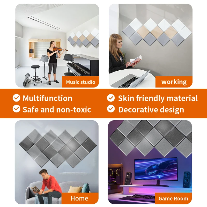 

TOUO Egg Cotton Soundproof Wall Panels Acoustic Foam 47.2"x23.6" 1-4Pack Noise Control for Game Room