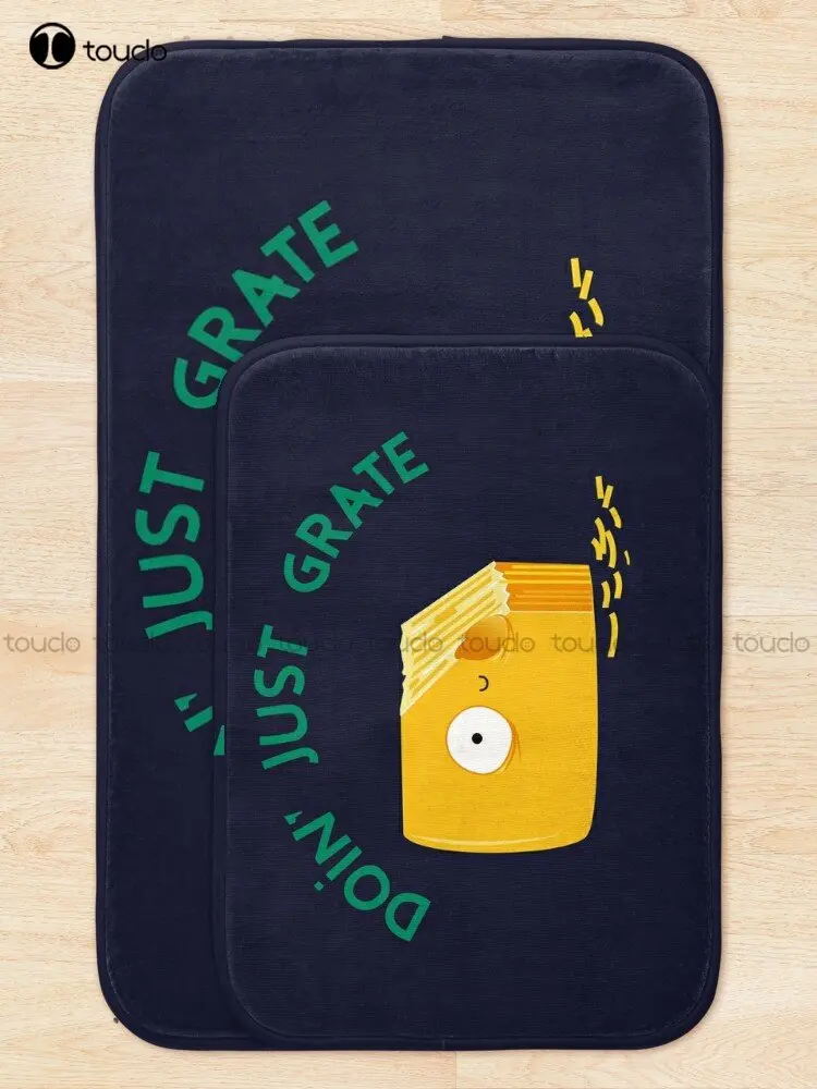 Grate Cheese, Nice, Funny, Cute, Yellow, Creepy Bath Mat Bathroom Mat For Tub, Shower, And Bath Room