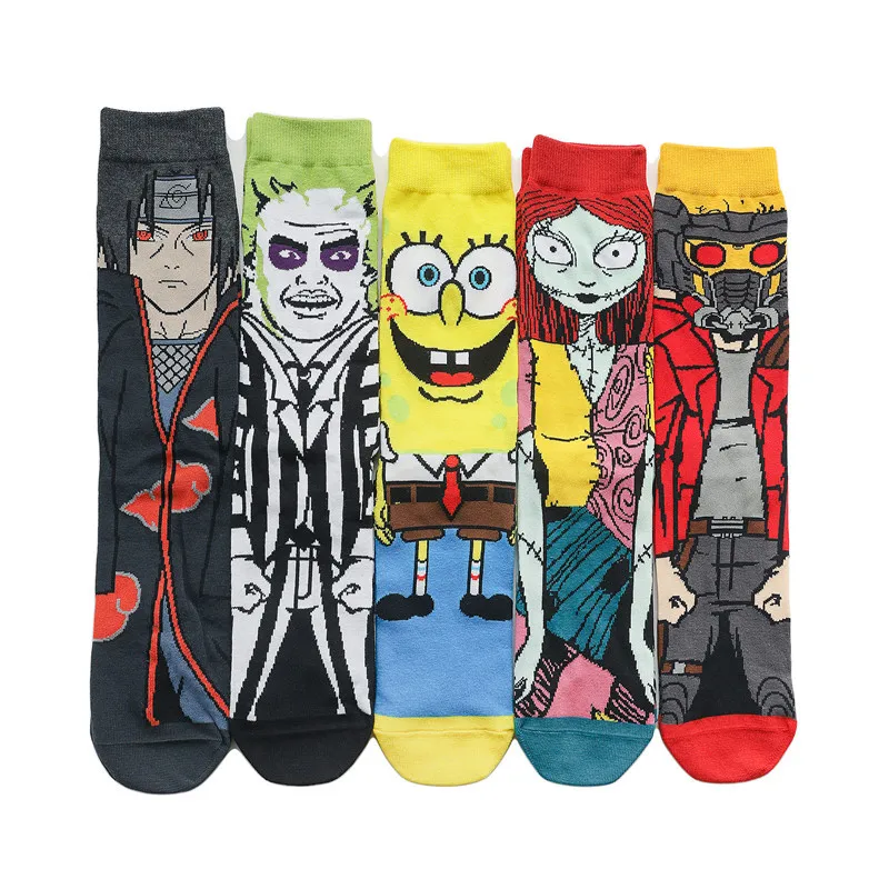 

1-5PSC Adorable SpongeBob SquarePants Celebrity Playful Couple Socks