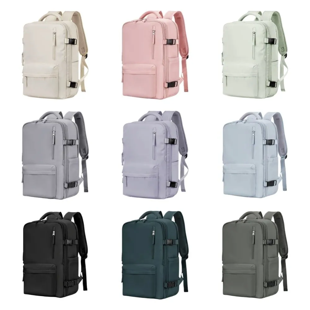 Independent Shoe Compartment Travel Luggage Backpack Sponge Back Pad External USB Charging Port Large Capacity Boarding Bag