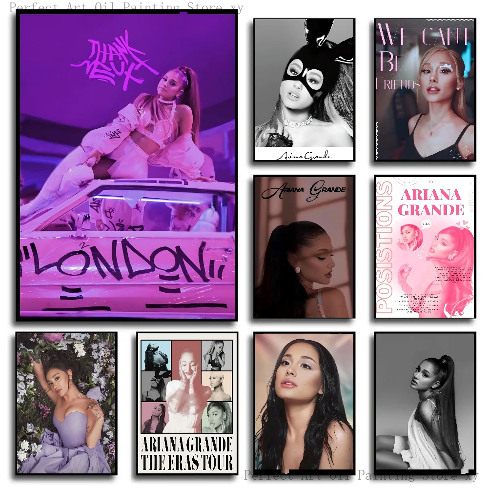 1PC Famous Singer Ariana Grande Poster Poster Paper Print Home Living Room Bedroom Entrance Bar Cafe Art Painting Decoration