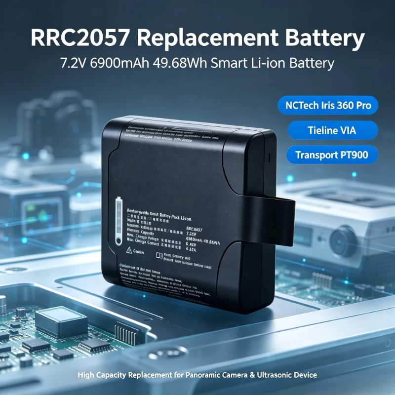 RRC2057 Replacement Battery 7.2V 6900mAh For NCTech Iris 360 Pro Panoramic Camera Tieline VIA TransPort PT900 Ultrasonic Device