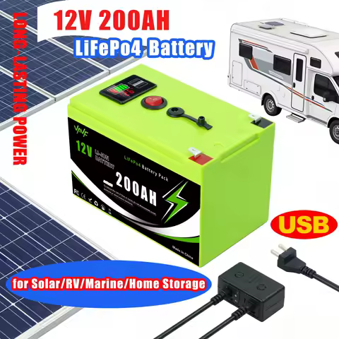 Ultra-Long Life Lithium Battery 12V 200Ah LiFePO4 Battery with Low-Temp Cutoff☔️ Built for Solar Battery Camping&amp;Off-Grid Power