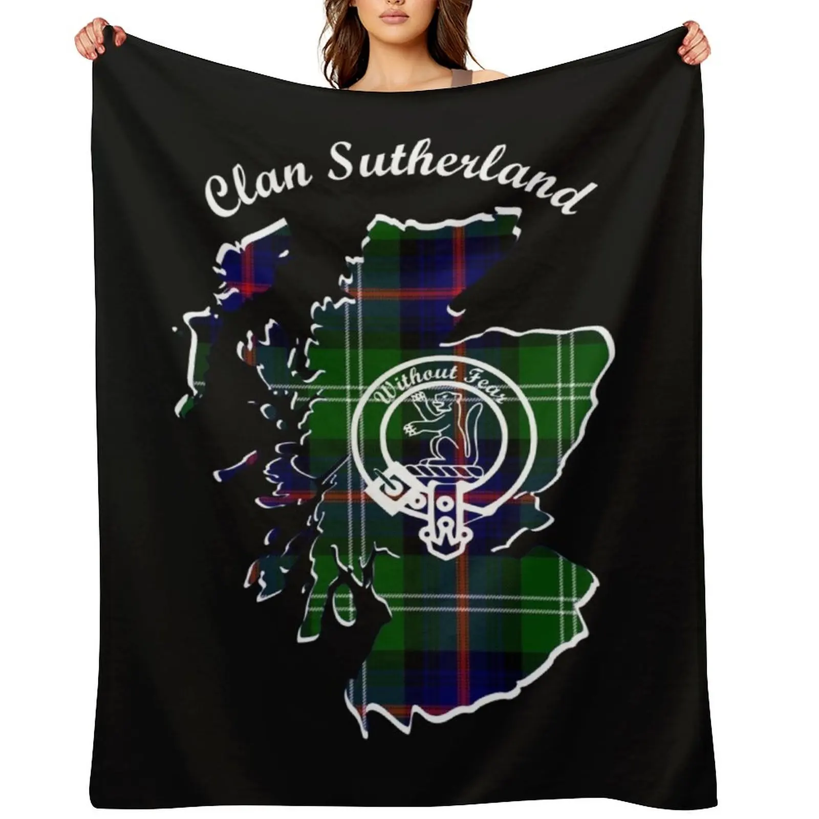 عشيرة ساذرلاند اسكتلندا خريطة كريست رمي بطانية لينة كبيرة القطبية الزخرفية أريكة لينة أفخم منقوشة البطانيات