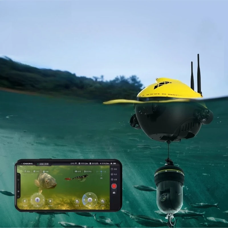 Stealth innovation F1PRO remote control unmanned ship visual fish finder 360 degree high definition live underwater camera