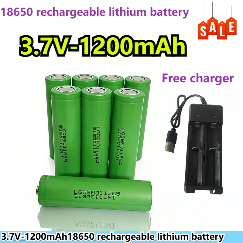 

Battery 3.7V-1200mAh18650 rechargeable lithium battery suitable for /power tools/flashlights/music equipment