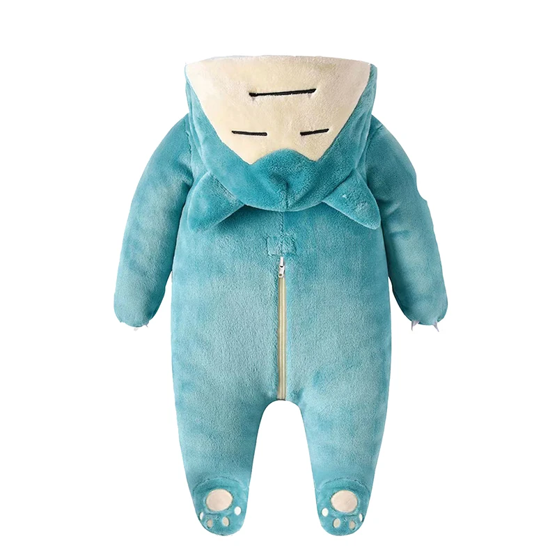 Soft Pokemon Snorlax Onesie Baby Cosplay Costume Full Body Pijama Christmas Pyjamas Anime One-Piece Pajamas Infant Flannel Suit