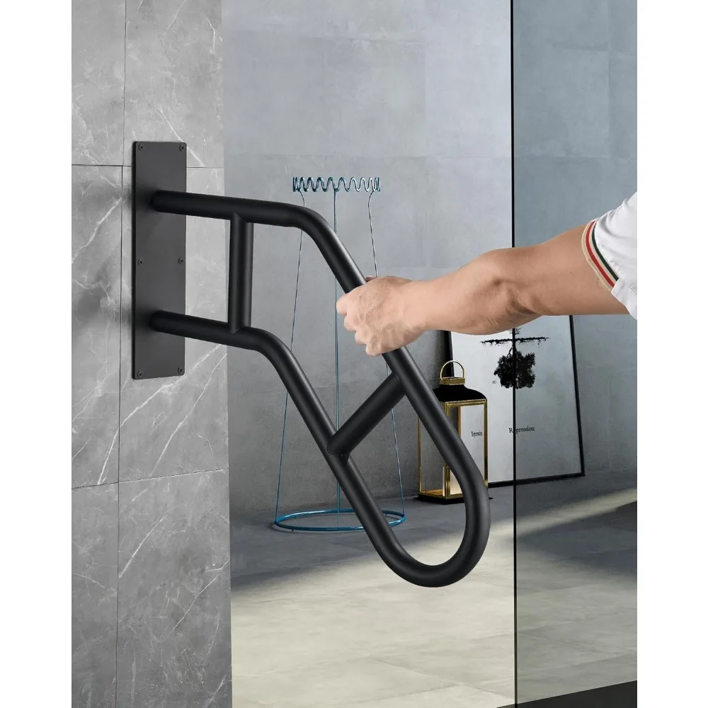 قضبان يدوية للدرج الخارجية لسلامة المسنين، قضبان إمساك على سطح السفينة على الحائط، درابزين الشرفة، قضبان دعم على شكل حرف U لكبار السن #2