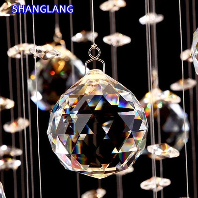 Modern Crystal Chandelier Square Luxury Lamp Indoor Hanging Lighting Equipment For Living Room Dining  Lobby Ceiling Lustres - view 5