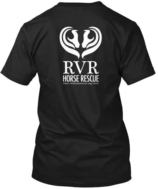 Rvr Horse Rescue C L E A R Hahd T-shirt Made in the USA Size S to 5XL