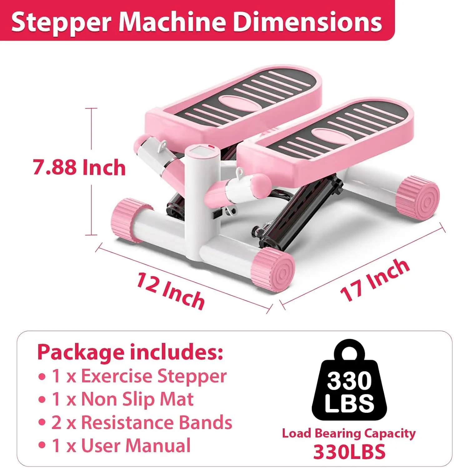 Steppers for Exercise, Stepper Machine for Home Office Workout Training