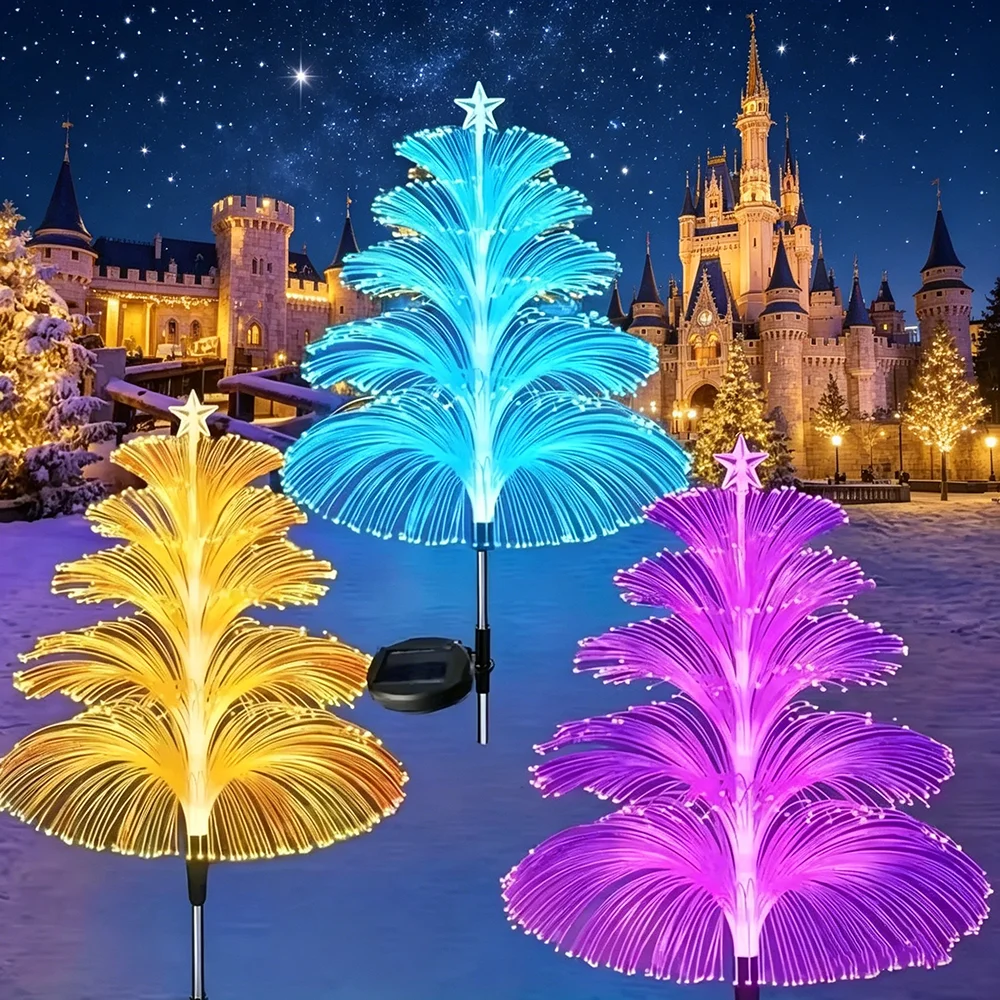 

Solar Powered Garden Lights,7 Color Changing LED Path Lights,Waterproof Outdoor Decorative Stake Lights for Yard Patio Christmas