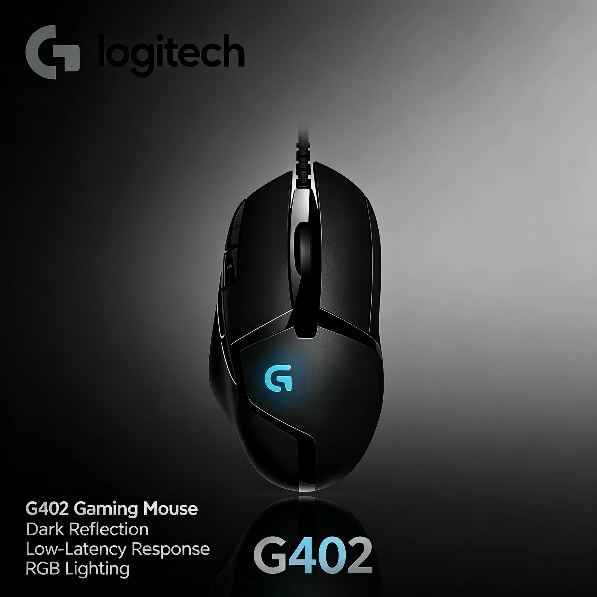 Logitech G402 Wired Gaming Mouse 8 Programmable Buttons RGB Ergonomic Mice For FPS MOBA Game Computer Laptop