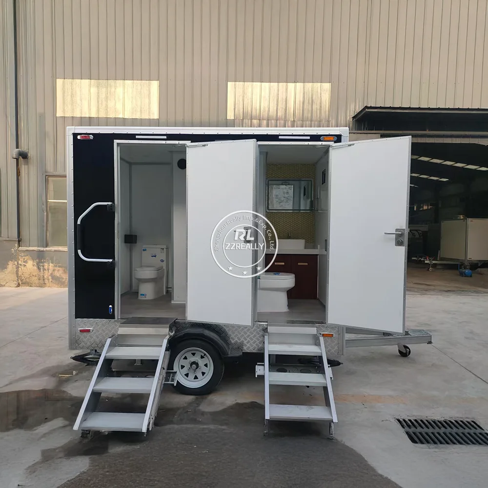 

2025 Hot Sale Outdoor Luxury Moveable Toilet Shower Trailer Portable Bathroom Unit Shower Toilet