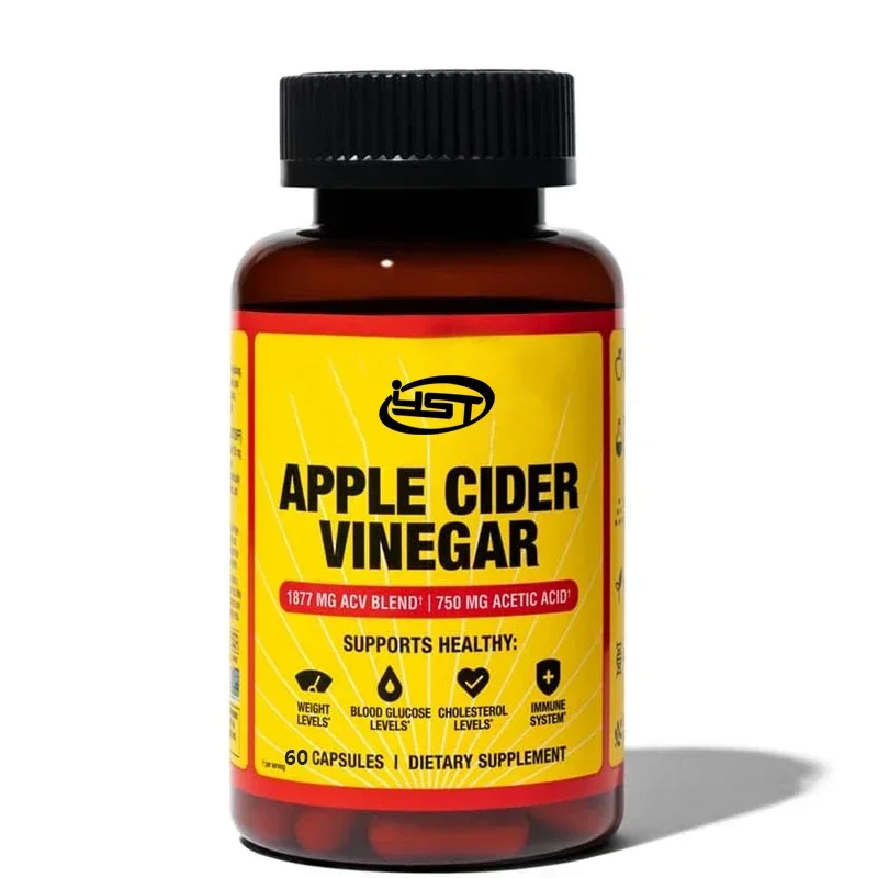 Cápsulas de vinagre de manzana - Vitamina D3 y zinc -750 mg de ácido acético - Soporte inmunológico y para la gestión del peso