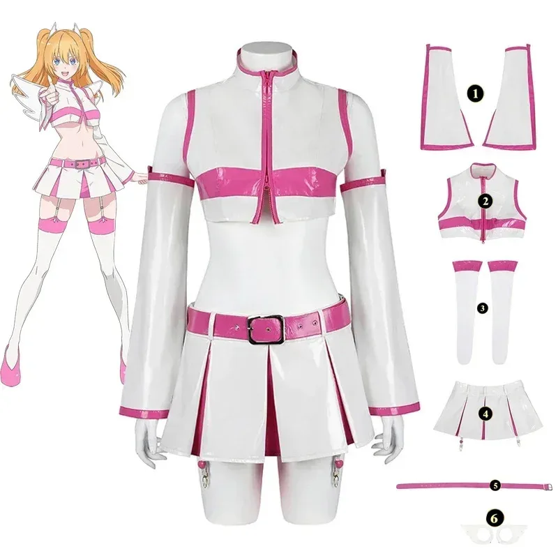 2.5차원 유혹 Liliel Lillyel Lilysa Nigoriri Milliela Mikari Ririsa 코스프레 의상 날개 가발 풀 세트x;8'm6,