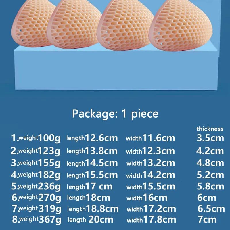 1 قطعة مثلث لينة وتنفس الجوف شكل الثدي العسل سيليكون شكل الثدي استئصال الثدي الاصطناعية الصدرية محسن إدراج #4