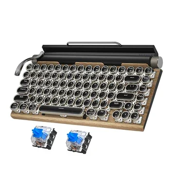 Retro punk Green Axis Bluetooth dual-mode mechanical keyboard custom hot plug Green Axis custom wholesale typewriter