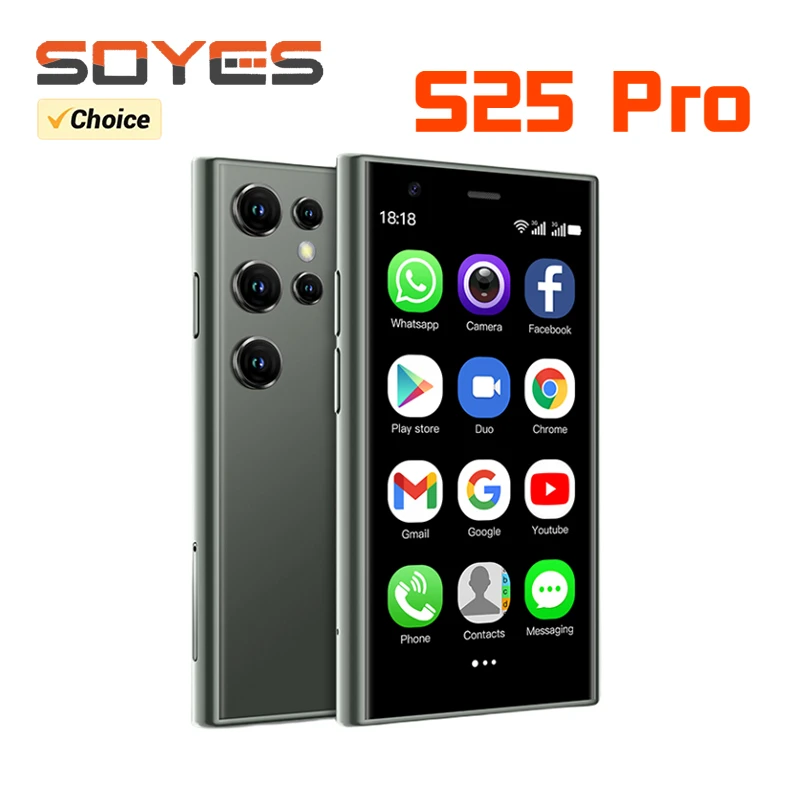 

SOYES S25 Pro 3 Inches Little Android10.0 Smartphone 4GB RAM 128GB ROM Dual SIM Standby 3000mAh 4G Network Compact Mobile Phone