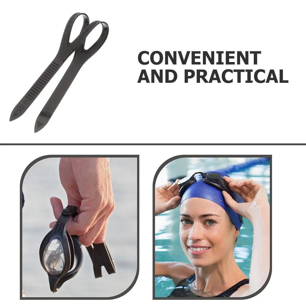 3pcs Silicone Swimming Goggles Straps – Removable Elastic Replacement Bands for Swim Goggles