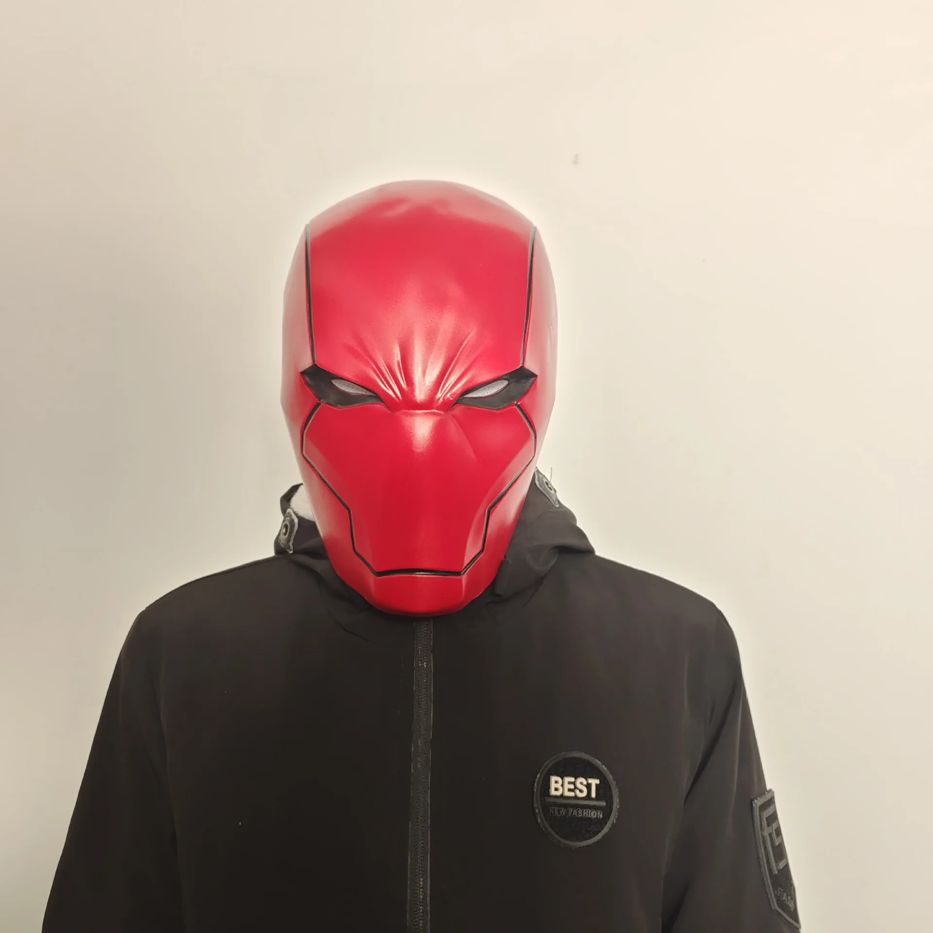 Film Cosplay Red Hood maska Arkham rycerz mroczny rycerz maski kask człowiek na całą głowę rekwizyt Cosplay Halloween fantazyjne ozdoby do włosów imprezowe