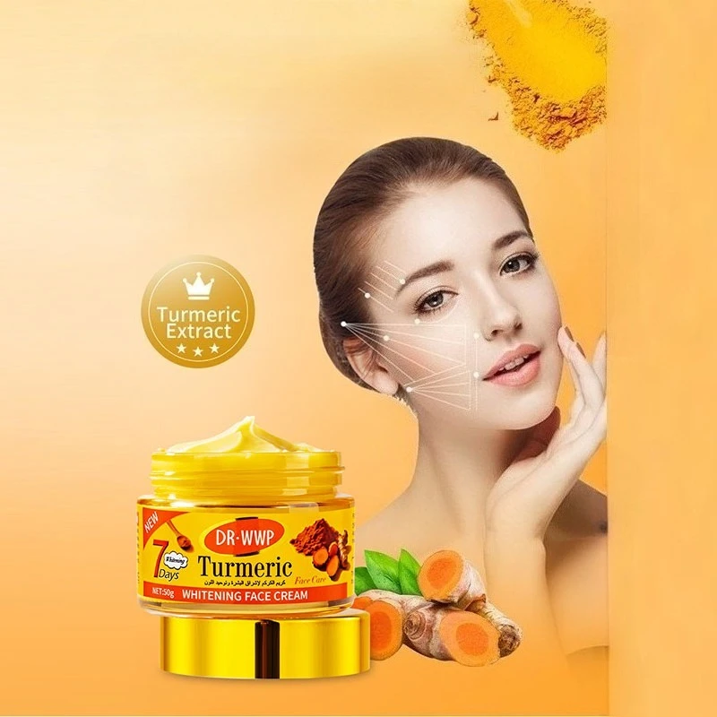 

10pcs Turmeric Cream Moisturizing Hydrating Facial Anti-aging Fading Fine Lines Brightening Skin Tone fade spots Skincare
