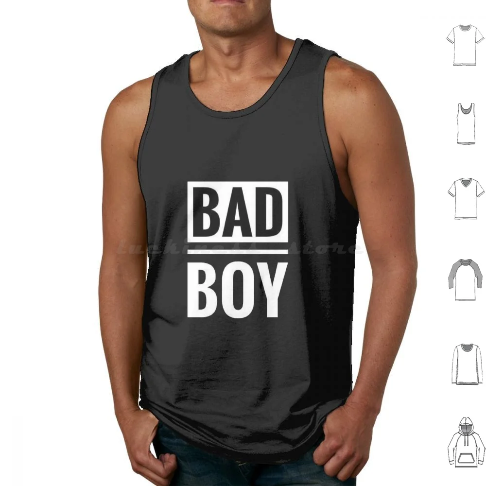 Bad Boy Only ( Period ) Tank Tops Print Cotton Motivational Black And White Laptop Trendy Retro Badass Studd Tumblr