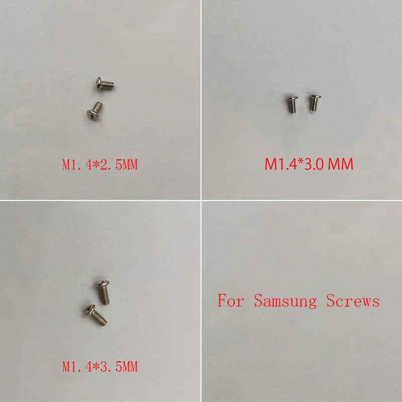 100 sztuk 2.5 3.0 3.5 MM śruby do Samsung Galaxy A20 A40 A50 A70 A21 A31 A41 A51 A32 A42 A52 A72 A33 A53 A73 A12 A13 śruby telefonu