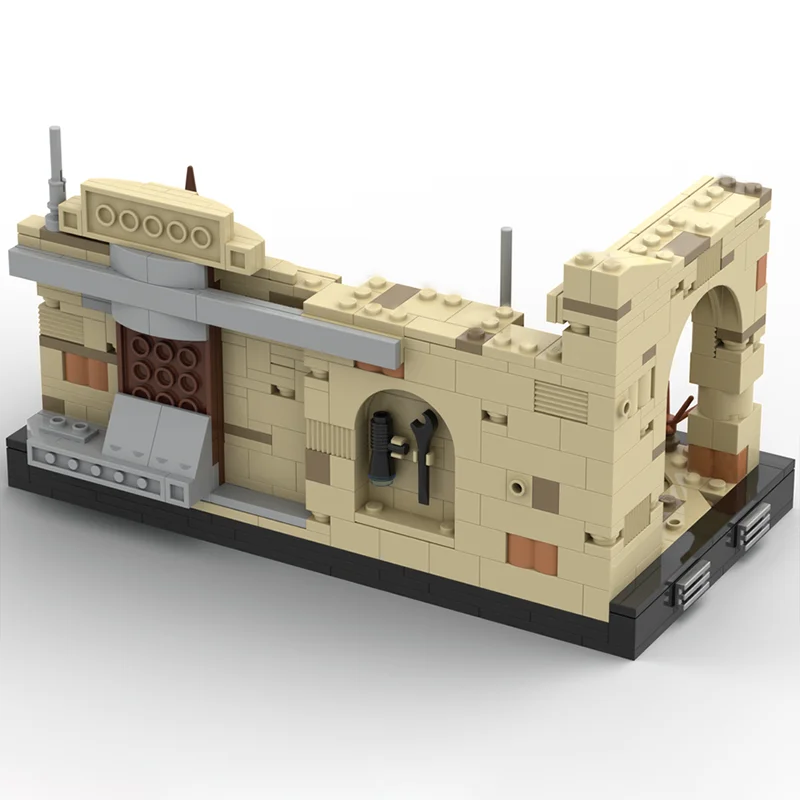 Estrela filme moc tijolos de construção famosa rua tatooine modelo tecnologia blocos modulares presentes brinquedos natal diy conjuntos montagem