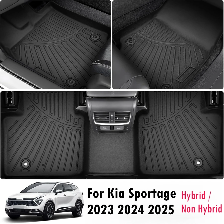 

Коврики TPE для 2023 2024 2025 Kia Sportage Hybrid/Non-Hybrid всепогодные напольные коврики и багажник грузовой коврик Sportage аксессуар