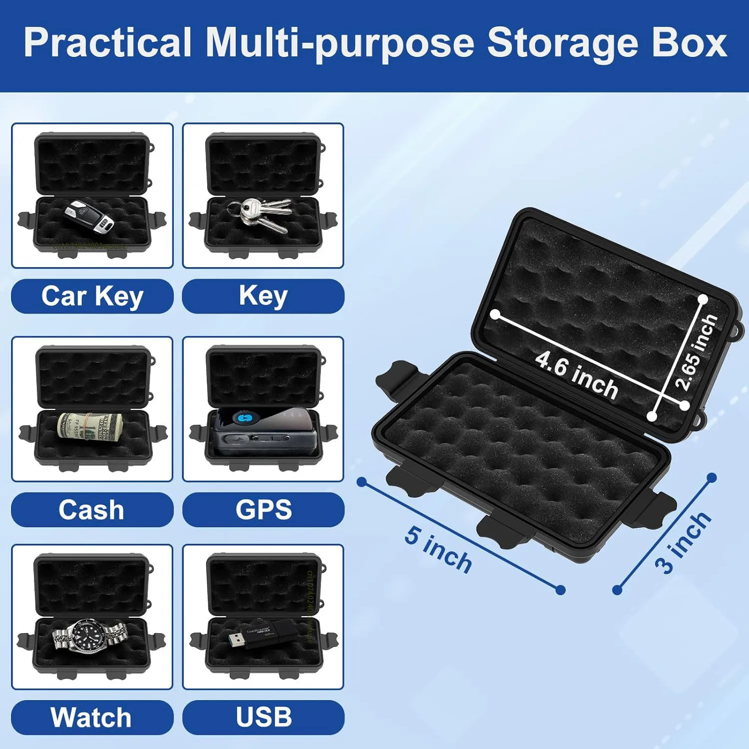 Magnetic Key Box Hide A Key Magnetic Car Key Holder Key Hider Waterproof Hidden Key Holder Car Key Case for Outdoor Travel 