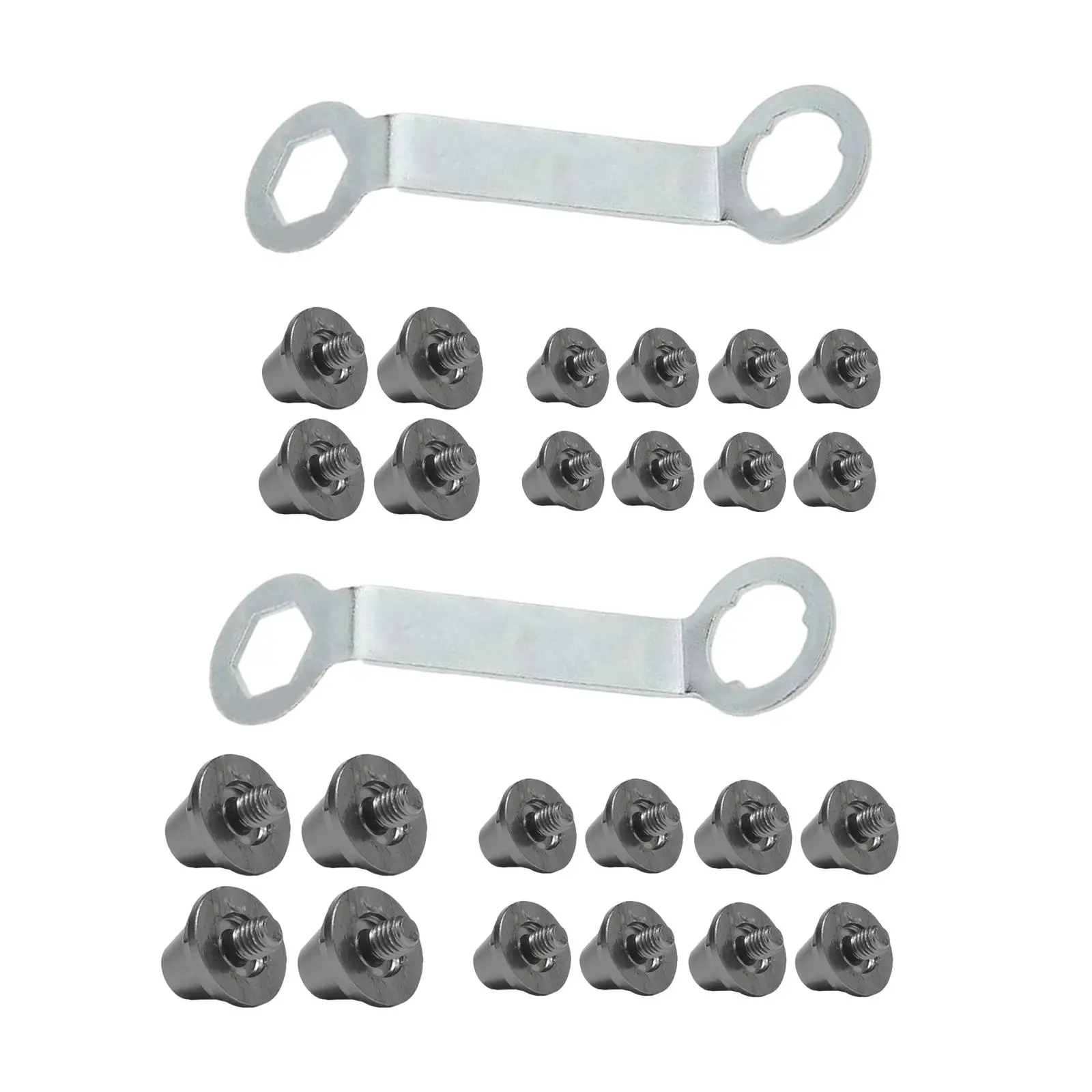 

Комплект для замены шипов футбольных бутс: алюминиевые накладки M5 с резьбой для твердого грунта, нескользящие, для спортивной обуви