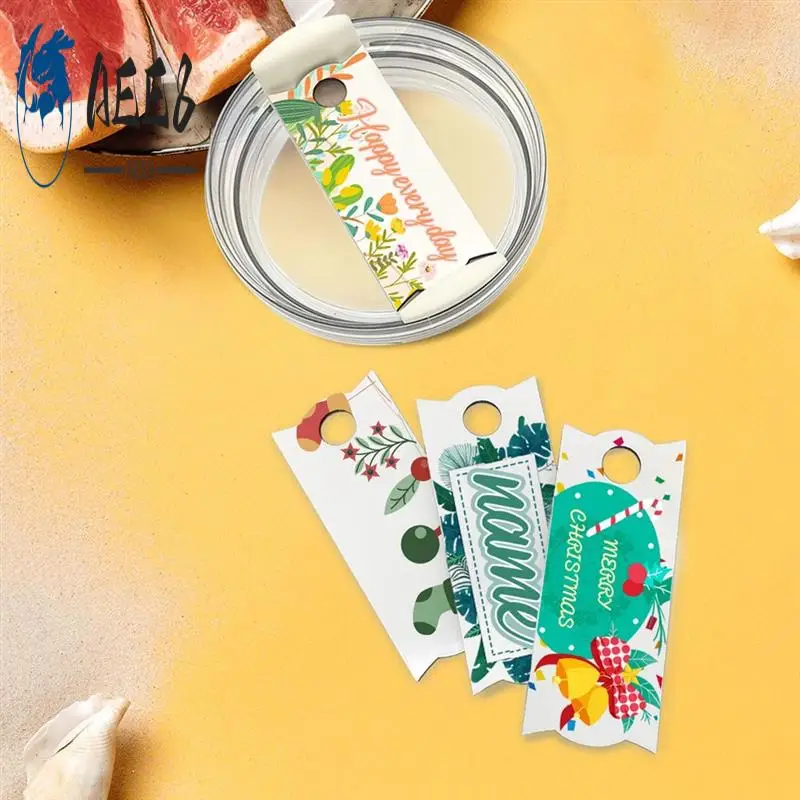 

AEE8-50PCS Sublimation Name Plates Holder Blanks For Stanley 40OZ Tumblers,Personalized Name Tag Customized Designs