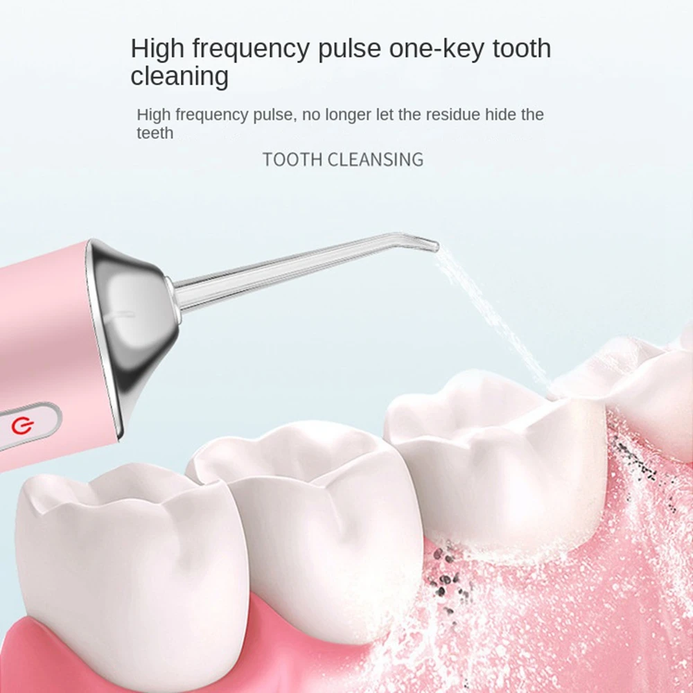 Portable Dental Water Flosser Oral Irrigator USB Rechargeable Water Floss Jet Tooth Pick 4 Tips 220ml Mouth washing machine image 6