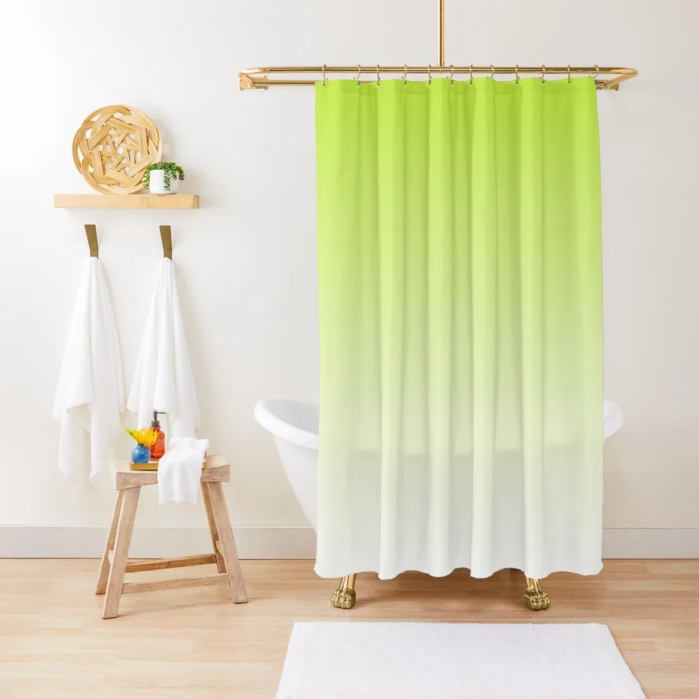 

Lime Green Light Ombre Shower Curtain Bathroom Accessories Waterproof Fabric Shower Curtain