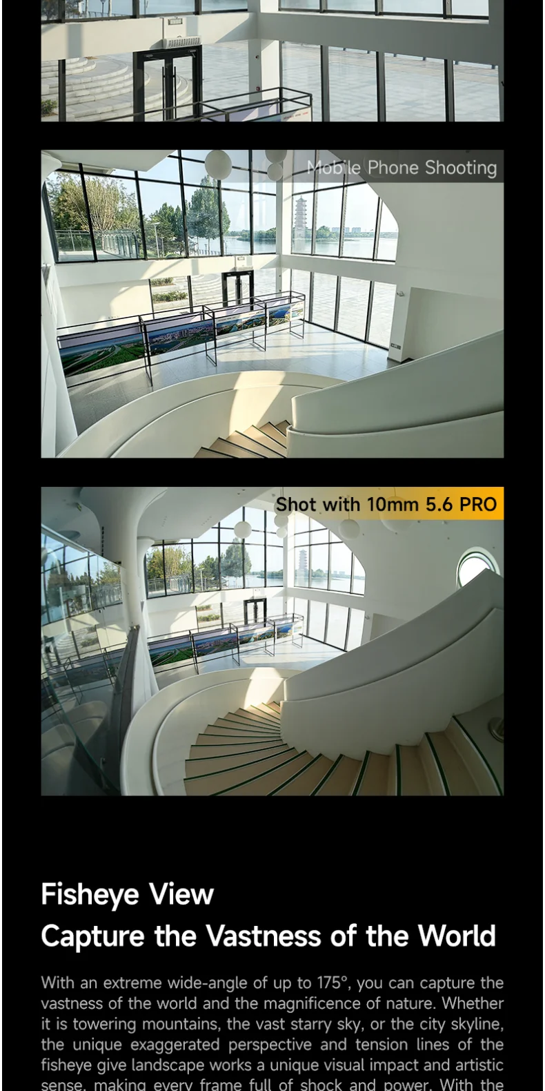 Brightin Star 10mm F5.6 Pro APS-C Fisheye 175 ° Ultra-Weitwinkel-Objektiv mit Manueller Fokussierung für Fuji XF Sony E Nikon Z Canon EOS R M43 A7C XT50 – Detail 5