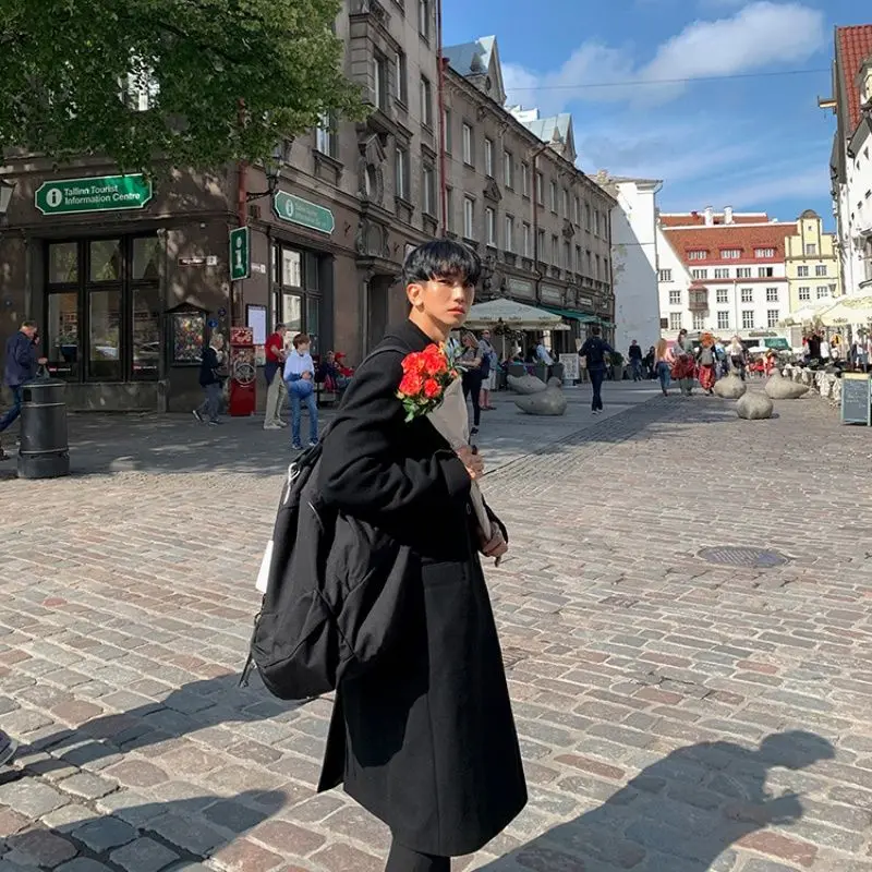 

Мужской тренч-пуховик с отложным воротником, приталенный, осенний, новинка сезона, модный, трендовый, удобный, простой, классический крой