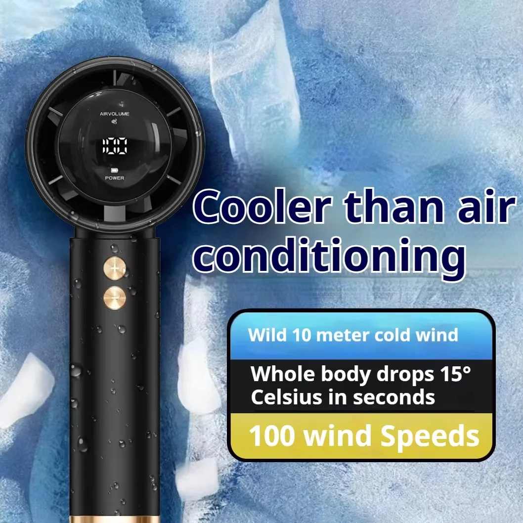 USB Mini Portable 100-Speed N68 High-Speed Handheld Turbo Fan New Foldable Plastic Desktop Small Fan for Household Use view 5