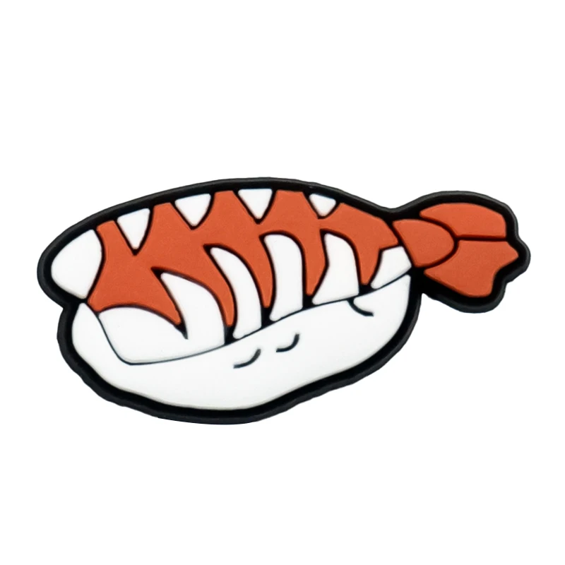 1/9 Stück japanische Lebensmittel-Schuhanhänger, gegrillter Tintenfisch, Sushi, Takoyaki, Snack, Salat, Schuhdekoration, Zubehör, geeignet für alle Clogs – Detail 7