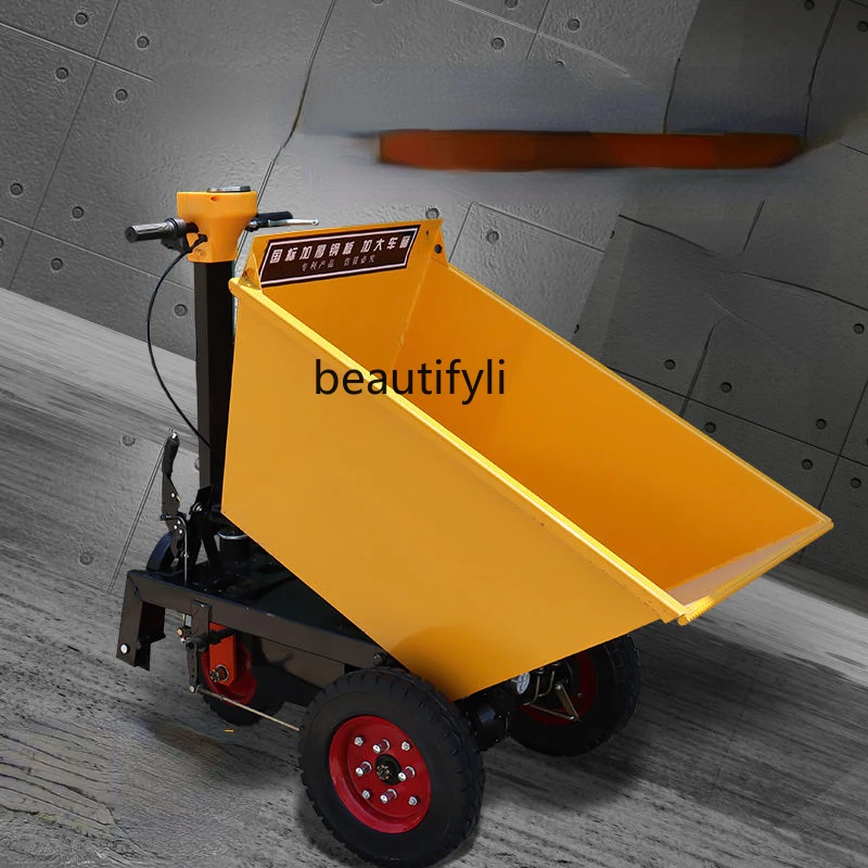 CXH Construction Site Electric Trolley Brick Pulling Truck Construction Project Manure Pulling Car Three-Wheel Turning