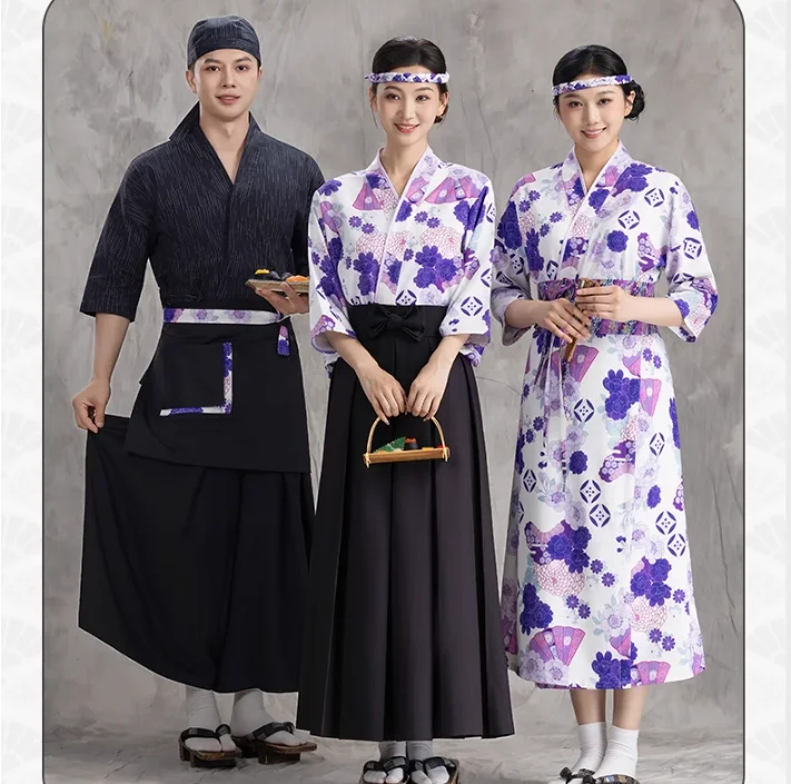 Japanische Restaurant-Arbeitskleidung, hochwertiger Willkommens-Kimono, Sushi-Restaurantuniform für Damen