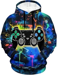 Men 3D Print Hooded Sweatshirt Full Print Game Graphic Casual Lightweight Pullover Hoodies For Men Fashion Oversized Hoody